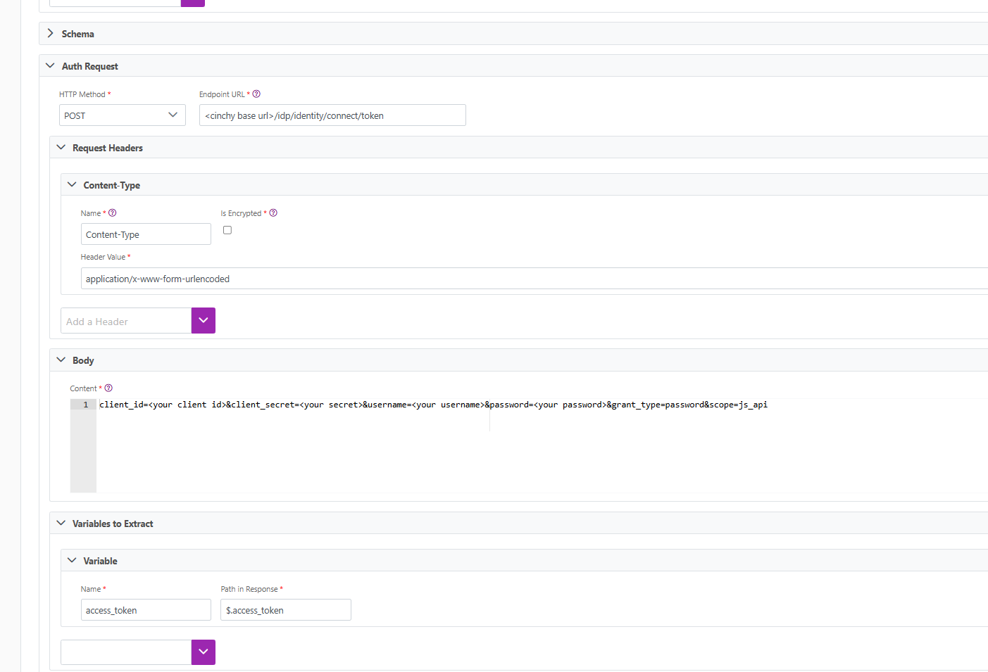 Auth requests | Cinchy Documentation