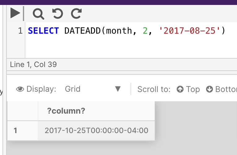 DATEADD Example