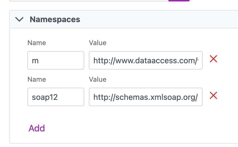 SOAP Namespace Example