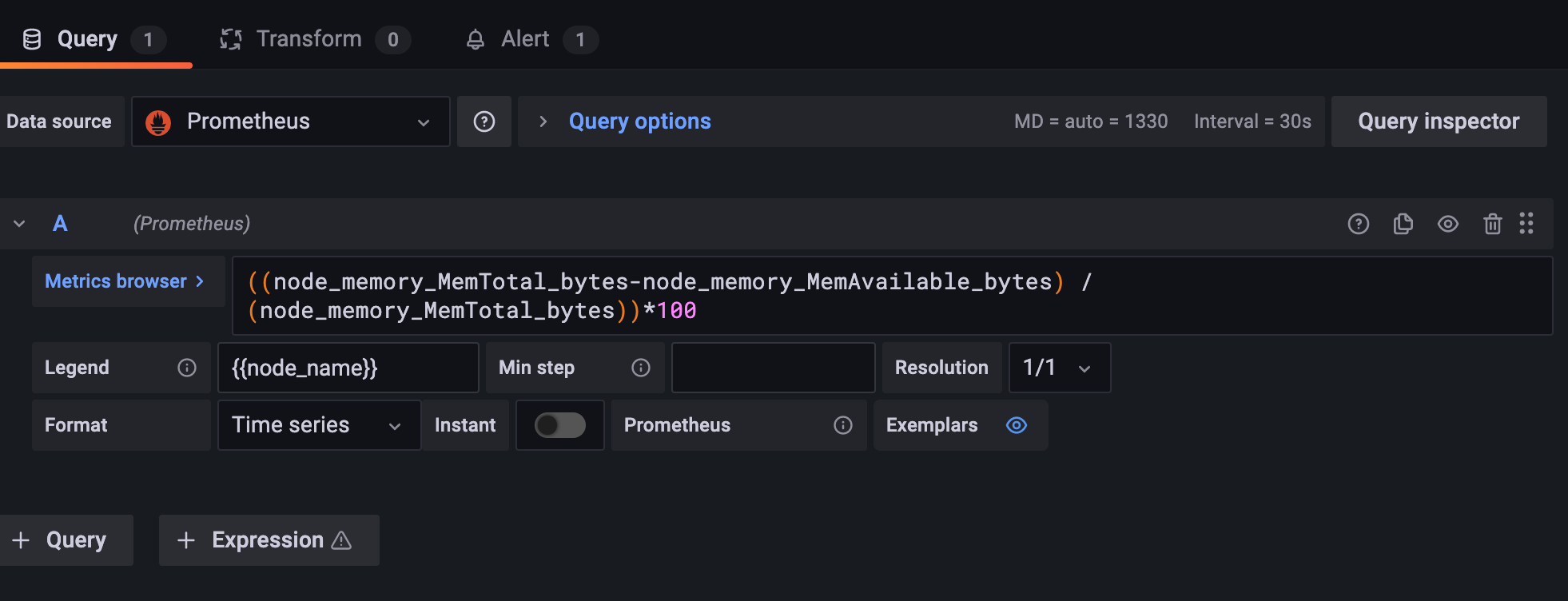 Image 16: Memory Usage Query