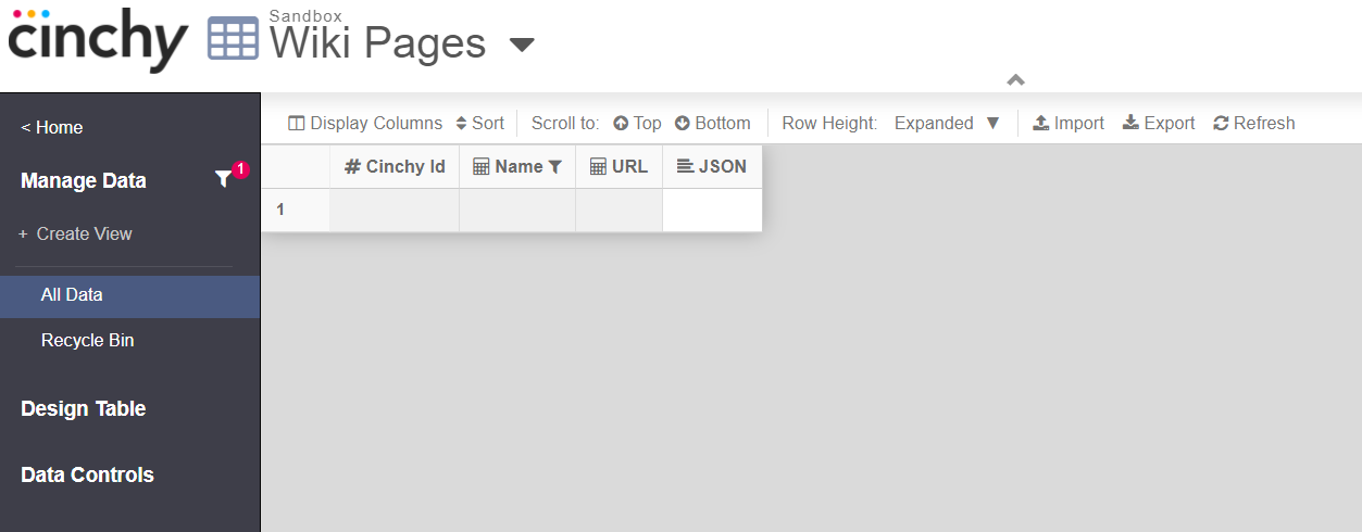 Image 1: Identifying your Table (Step 1)