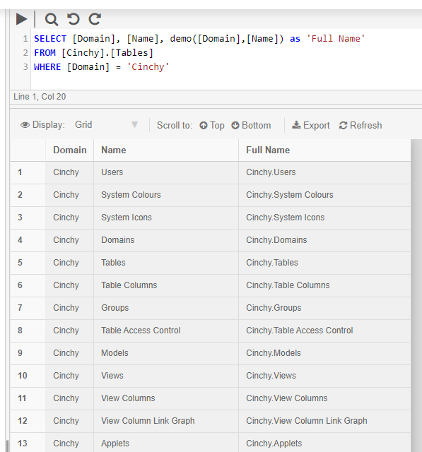 Image 1: Using a Scalar-Valued UDF in CQL