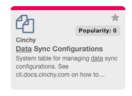 Image 13: Data Sync Config Table