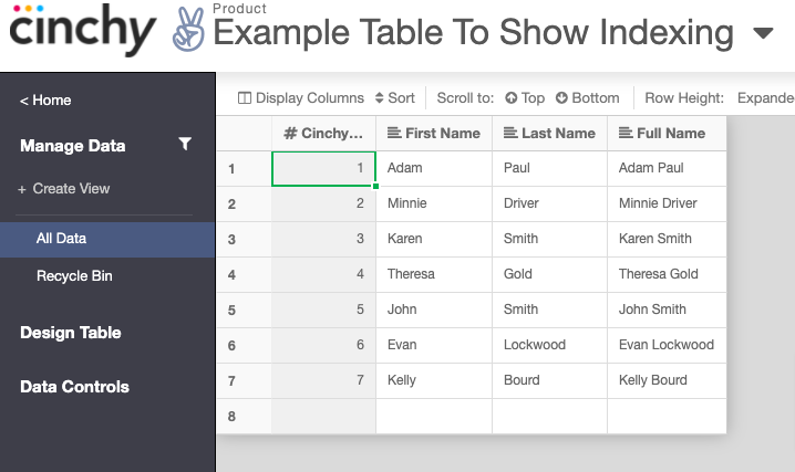 Image 1: An example table